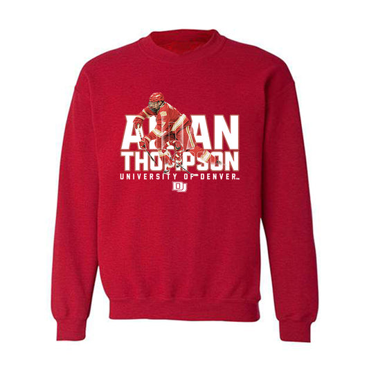 DU - NCAA Men's Ice Hockey : Aidan Thompson -  Individual Caricature Crewneck Sweatshirt