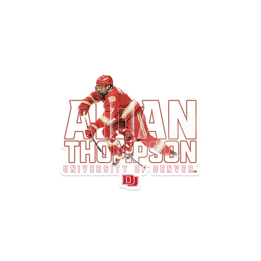 DU - NCAA Men's Ice Hockey : Aidan Thompson -  Individual Caricature Sticker