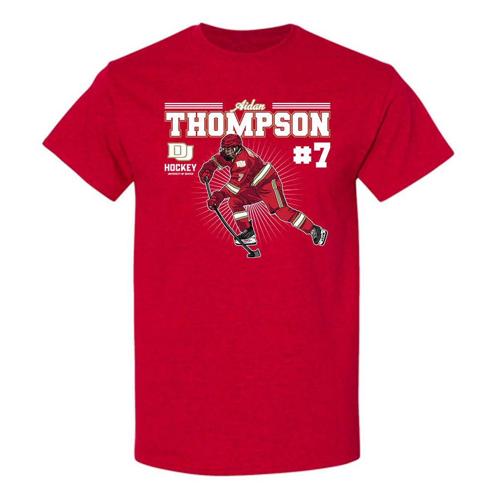 DU - NCAA Men's Ice Hockey : Aidan Thompson - T-Shirt