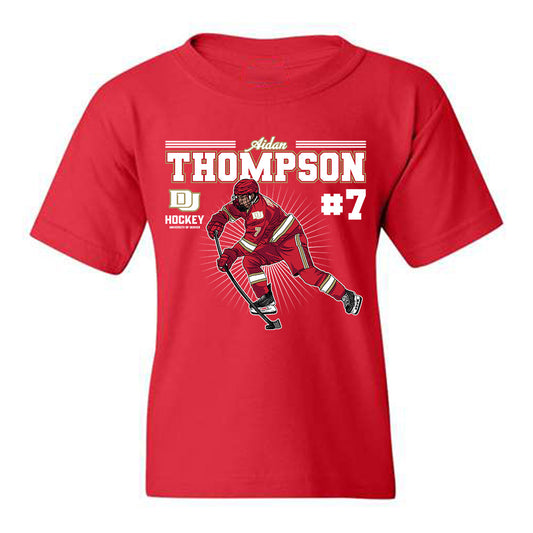 DU - NCAA Men's Ice Hockey : Aidan Thompson - Youth T-Shirt