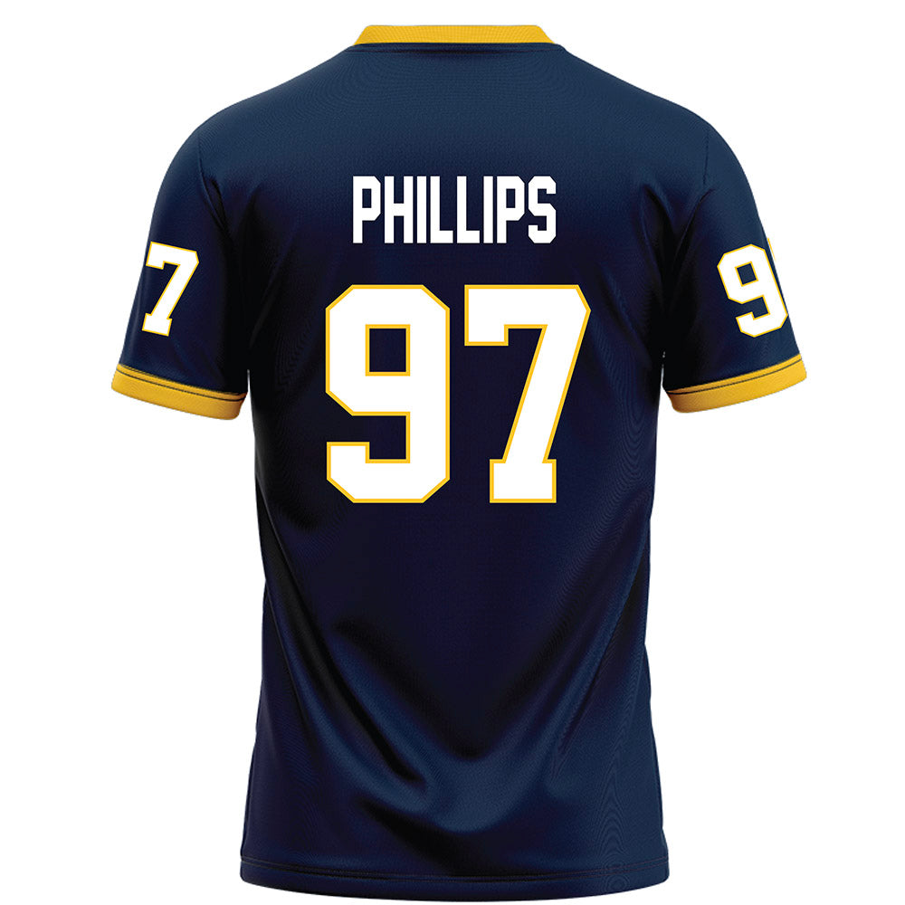 Murray State - NCAA Football : Harlem Phillips - Navy Football Jersey-1