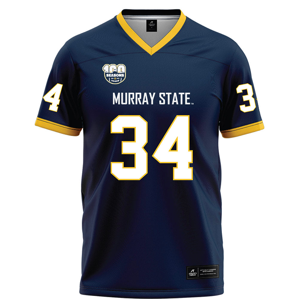 Murray State - NCAA Football : Caleb Ford - Navy Football Jersey-0