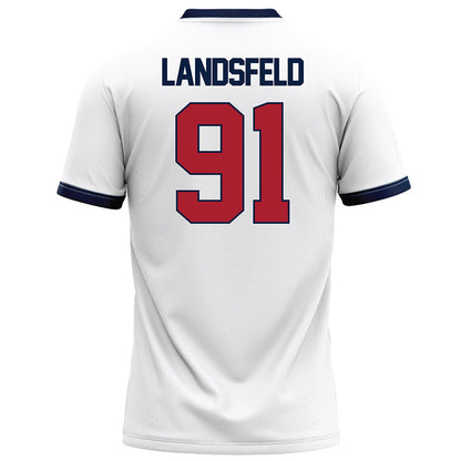 Liberty - NCAA Football : Marius Landsfeld - White Football Jersey-1