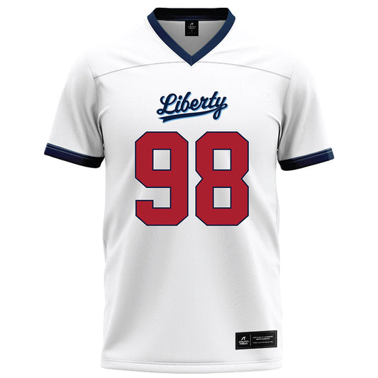 Liberty - NCAA Football : Weston Woodard - White Football Jersey-0