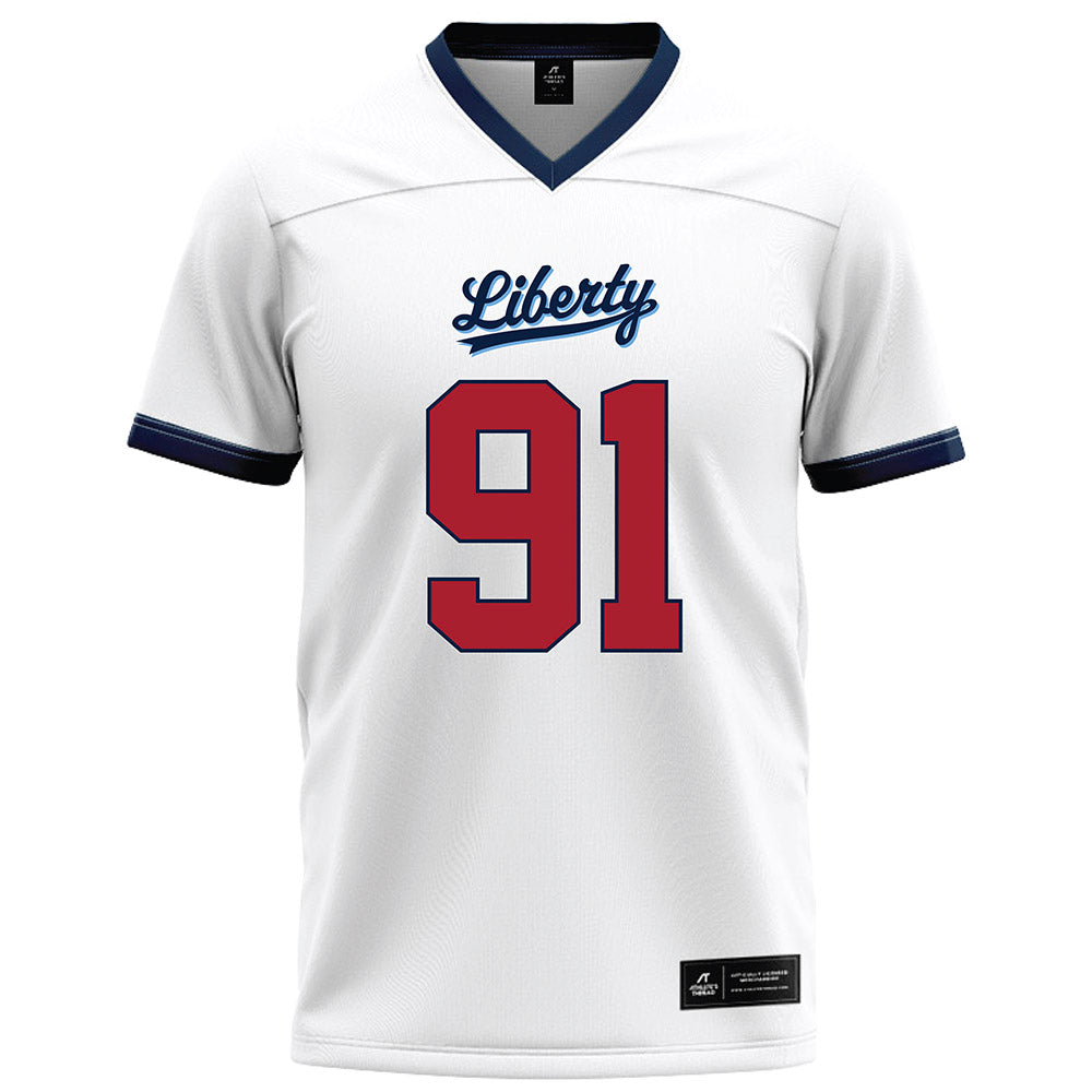 Liberty - NCAA Football : Marius Landsfeld - White Football Jersey-0