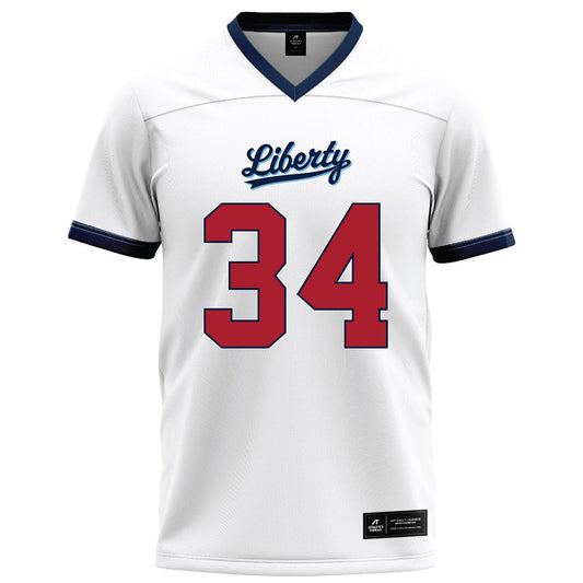 Liberty - NCAA Football : Seneca Moore Jr. - White Football Jersey-0