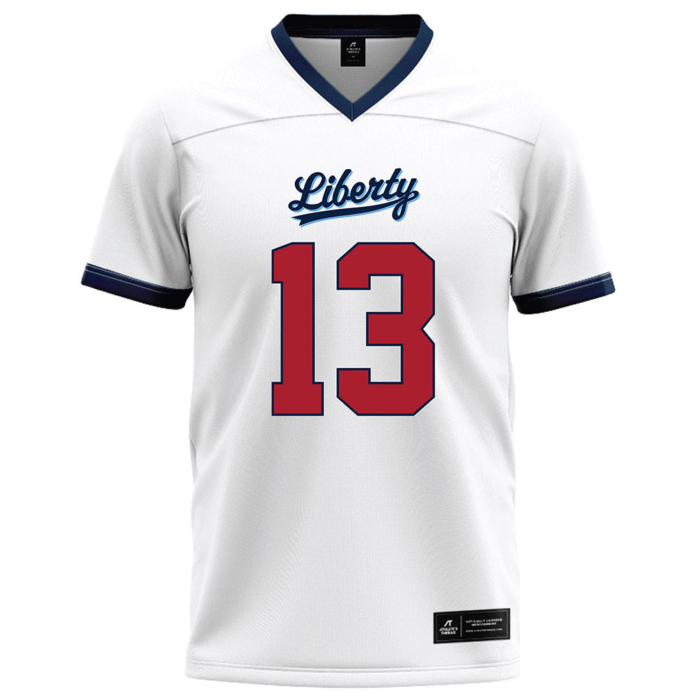 Liberty - NCAA Football : Nasir Newkirk - White Football Jersey-0