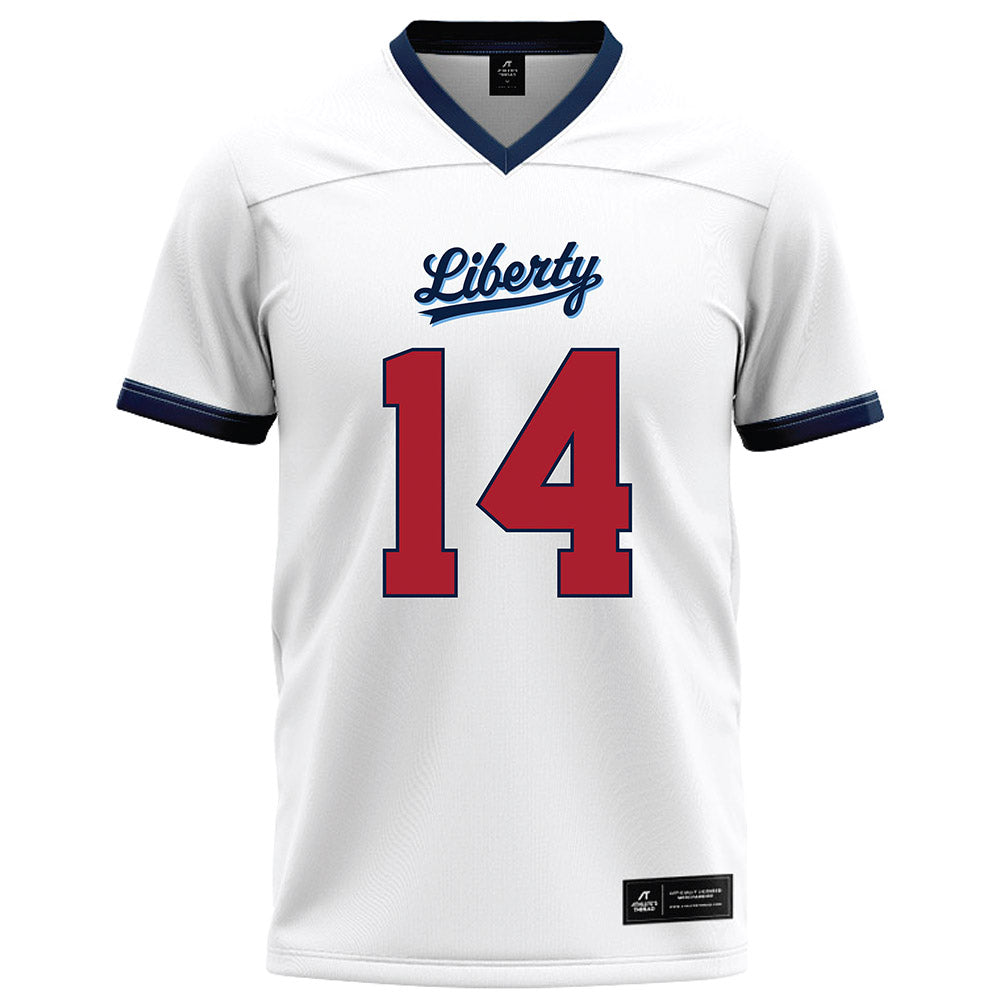 Liberty - NCAA Football : Ethan Houck - White Football Jersey-0