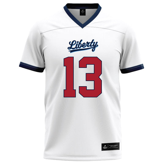 Liberty - NCAA Football : Damond Harmon - White Football Jersey-0