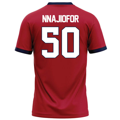 Liberty - NCAA Football : Esom Nnajiofor - Red Football Jersey