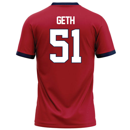 Liberty - NCAA Football : DJ Geth - Red Football Jersey-1