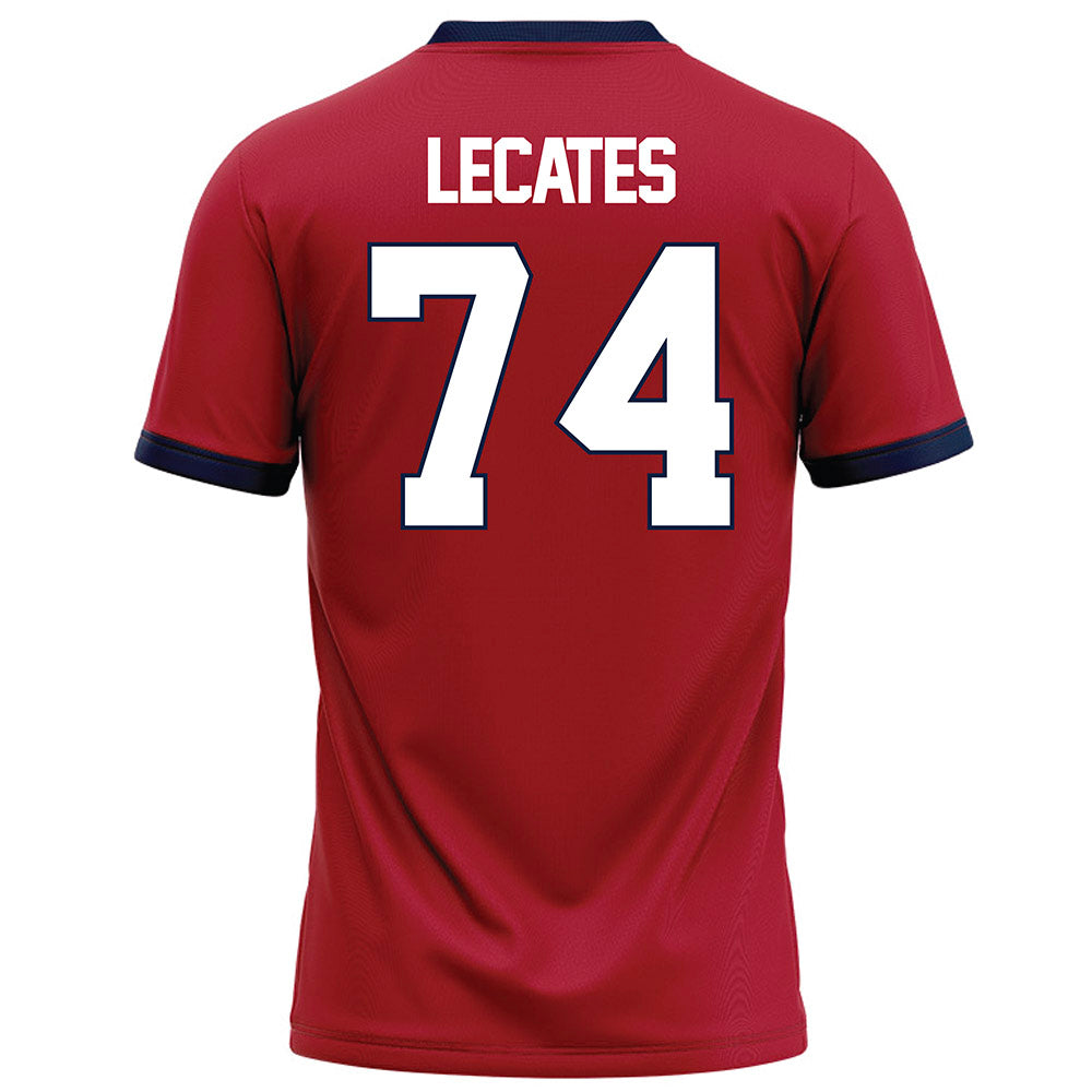 Liberty - NCAA Football : Jacob Lecates - Red Football Jersey