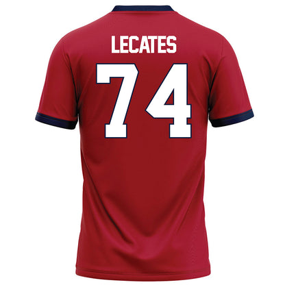 Liberty - NCAA Football : Jacob Lecates - Red Football Jersey