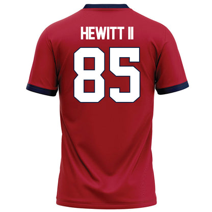 Liberty - NCAA Football : Connie Hewitt II - Red Football Jersey-1