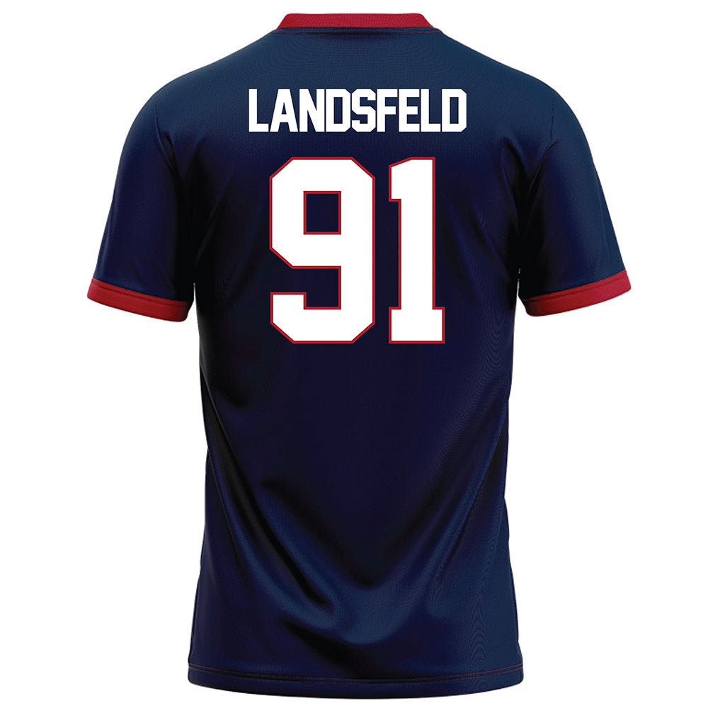 Liberty - NCAA Football : Marius Landsfeld - Navy Football Jersey-1