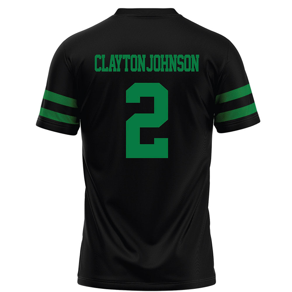 North Texas - NCAA Football : Shaadie Clayton-Johnson - Black Football Jersey-1