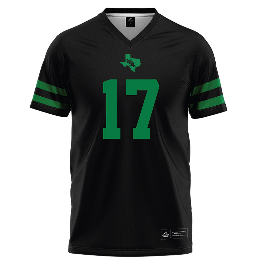 North Texas - NCAA Football : Drew Mestemaker - Black Football Jersey