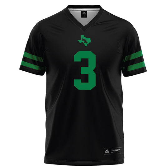 North Texas - NCAA Football : Evan Jackson - Black Football Jersey-0