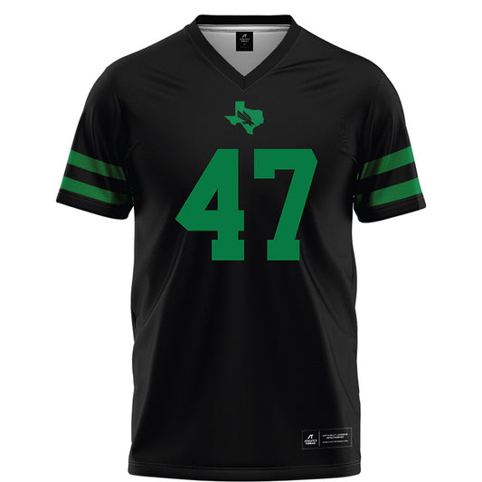 North Texas - NCAA Football : Jacob Poff - Black Football Jersey-0