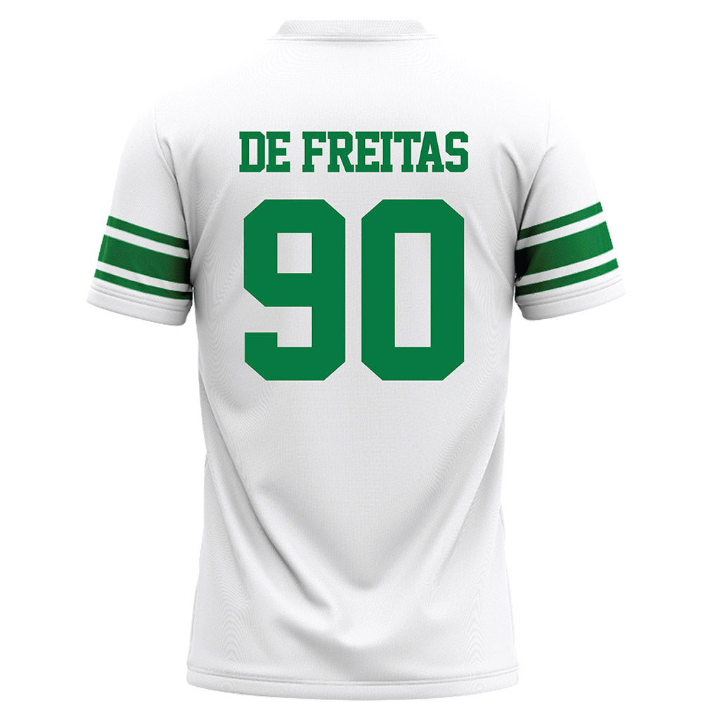 North Texas - NCAA Football : Dominic De Freitas - White Football Jersey-1