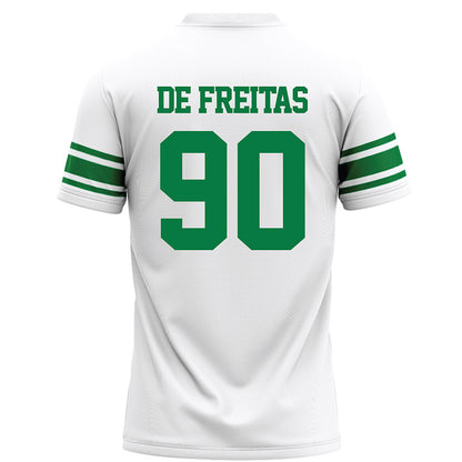 North Texas - NCAA Football : Dominic De Freitas - White Football Jersey-1