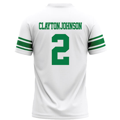 North Texas - NCAA Football : Shaadie Clayton-Johnson - White Football Jersey-1