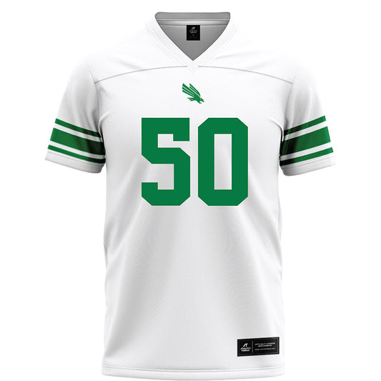 North Texas - NCAA Football : Jahzari Priester - White Football Jersey-0