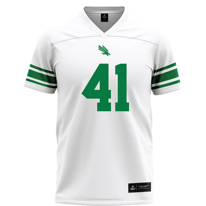 North Texas - NCAA Football : Sawyer Evans - White Football Jersey