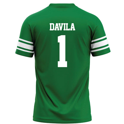 North Texas - NCAA Football : Keshawn Davila - Green Football Jersey-1