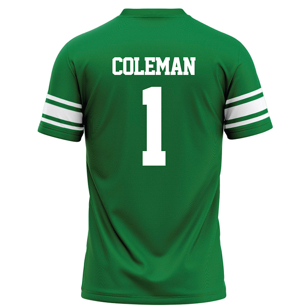 North Texas - NCAA Football : Miles Coleman - Green Football Jersey-1