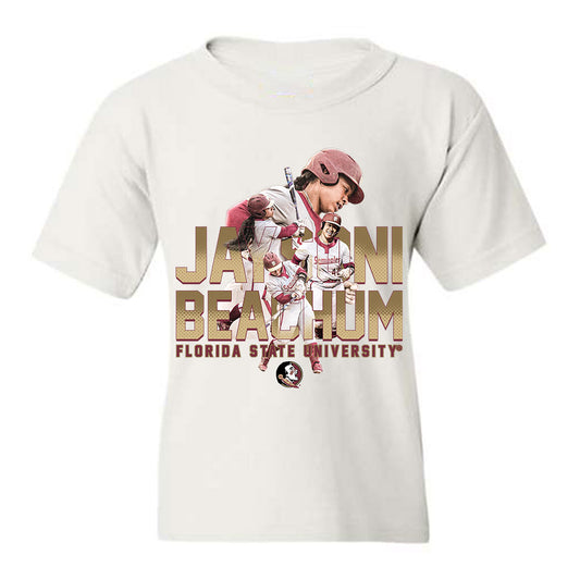 FSU - NCAA Softball : Jaysoni Beachum - Youth T-Shirt Player Collage