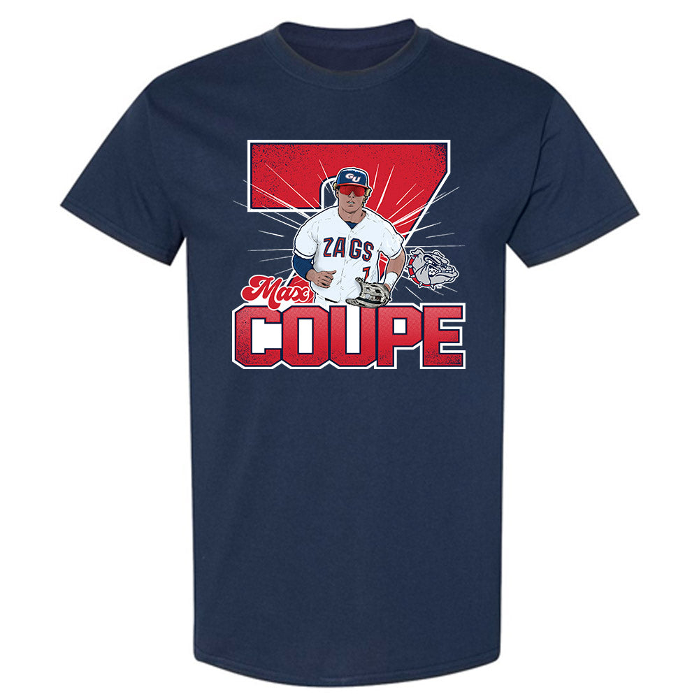 Gonzaga - NCAA Baseball : Max Coupe -  T-Shirt Individual Caricature