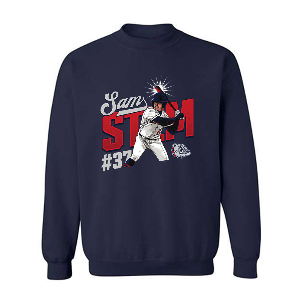 Gonzaga - NCAA Baseball : Sam Stem -  Crewneck Sweatshirt Individual Caricature