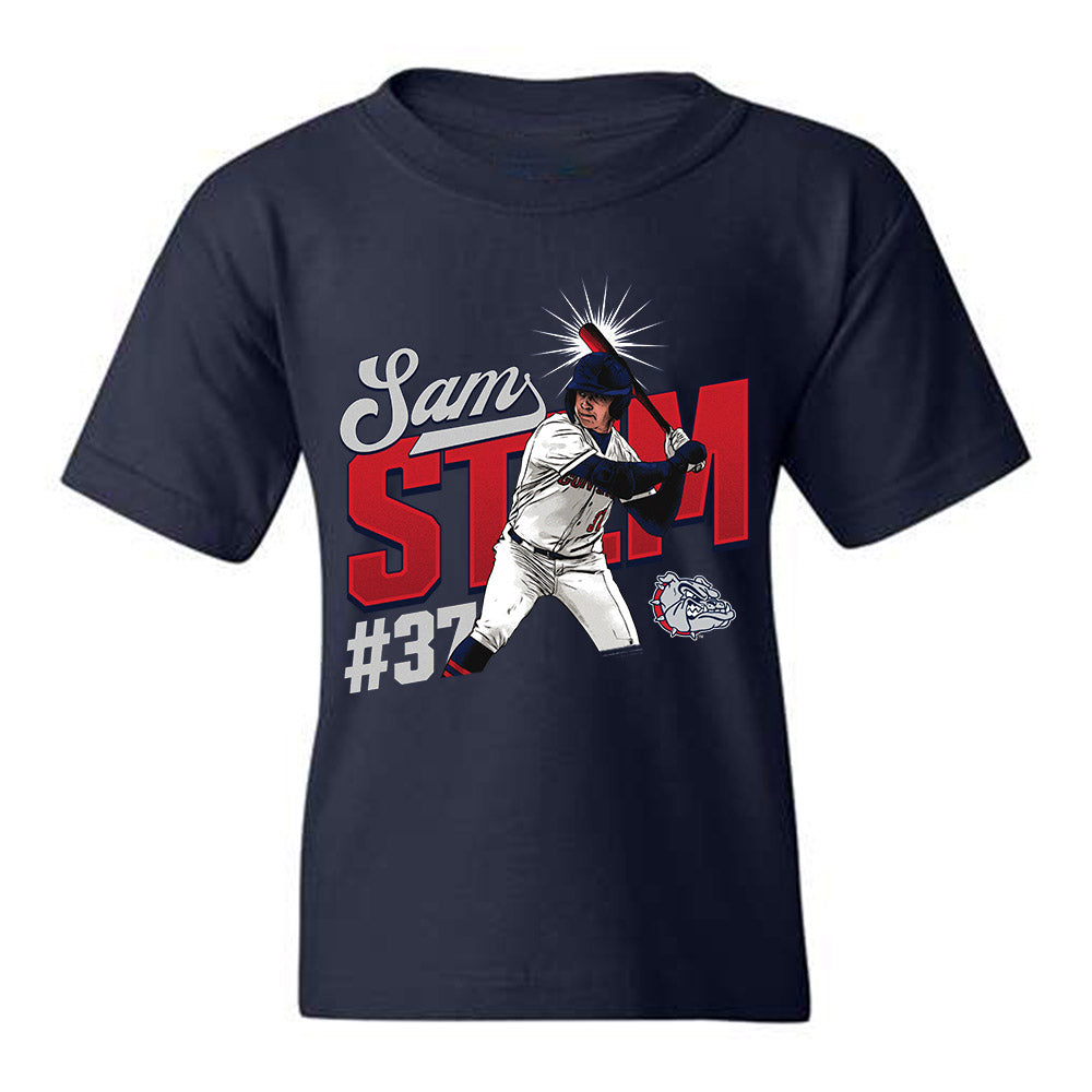 Gonzaga - NCAA Baseball : Sam Stem -  Youth T-Shirt Individual Caricature