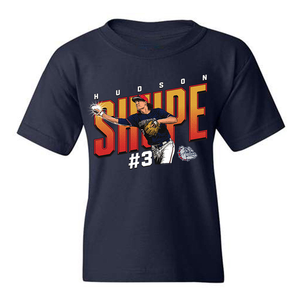 Gonzaga - NCAA Baseball : Hudson Shupe -  Youth T-Shirt Individual Caricature