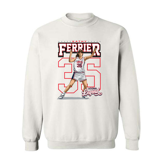 UConn - Womens Basketball Legends : Kathy Ferrier - Crewneck Sweatshirt