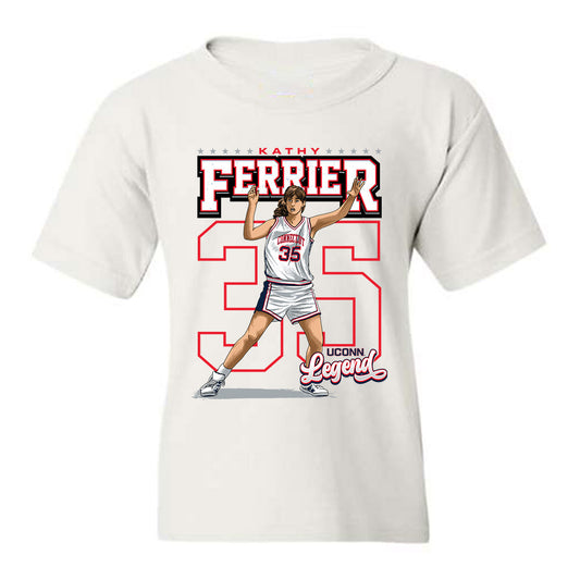 UConn - Womens Basketball Legends : Kathy Ferrier - Youth T-Shirt