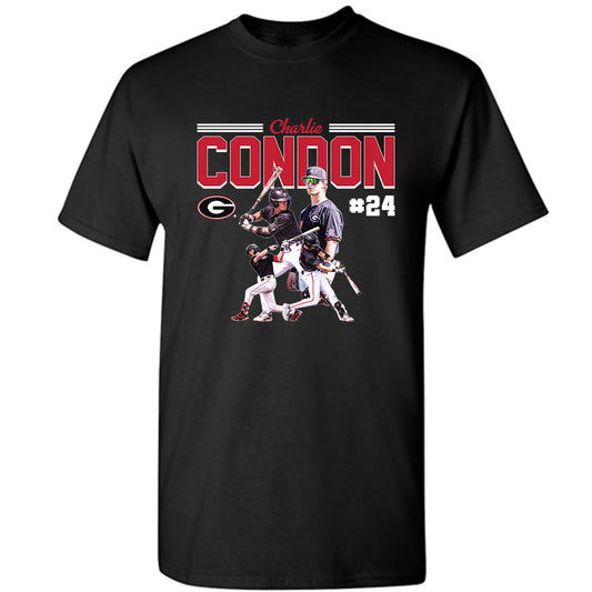 Georgia - NCAA Baseball : Charlie Condon - Player Collage T-Shirt-0