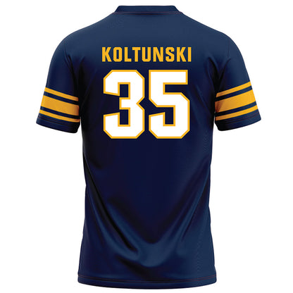 UW Eau Claire - NCAA Football : Tanner Koltunski - Navy Football Jersey-1