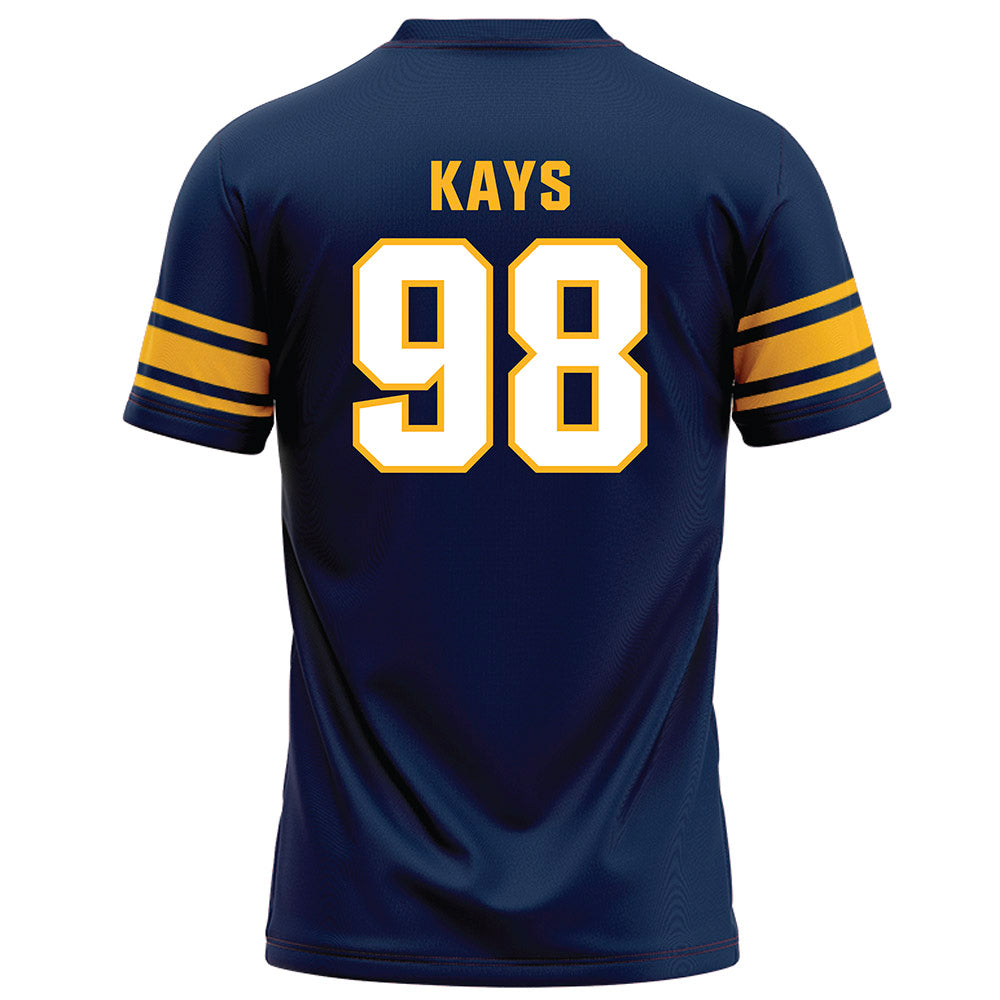 UW Eau Claire - NCAA Football : Nolan Kays - Navy Football Jersey-1