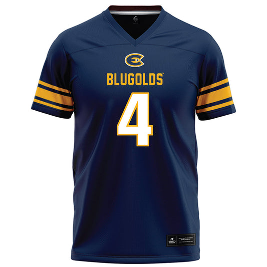 UW Eau Claire - NCAA Football : Malachi Mitchell - Navy Football Jersey-0