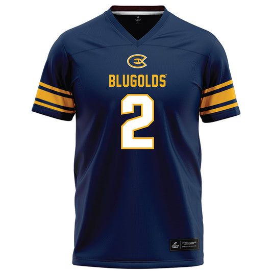 UW Eau Claire - NCAA Football : Isaac Garside - Navy Football Jersey