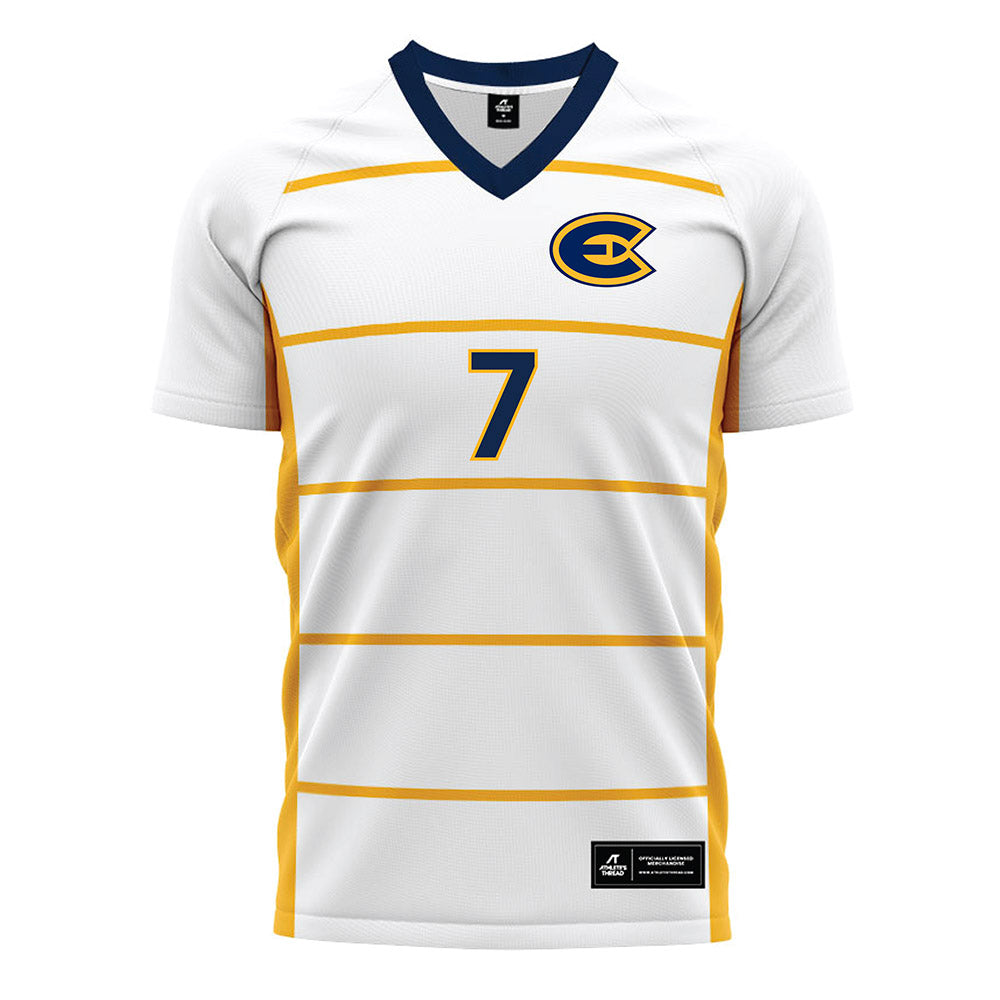 UW Eau Claire - NCAA Men's Soccer : Jacob Sampson - White Soccer Jersey