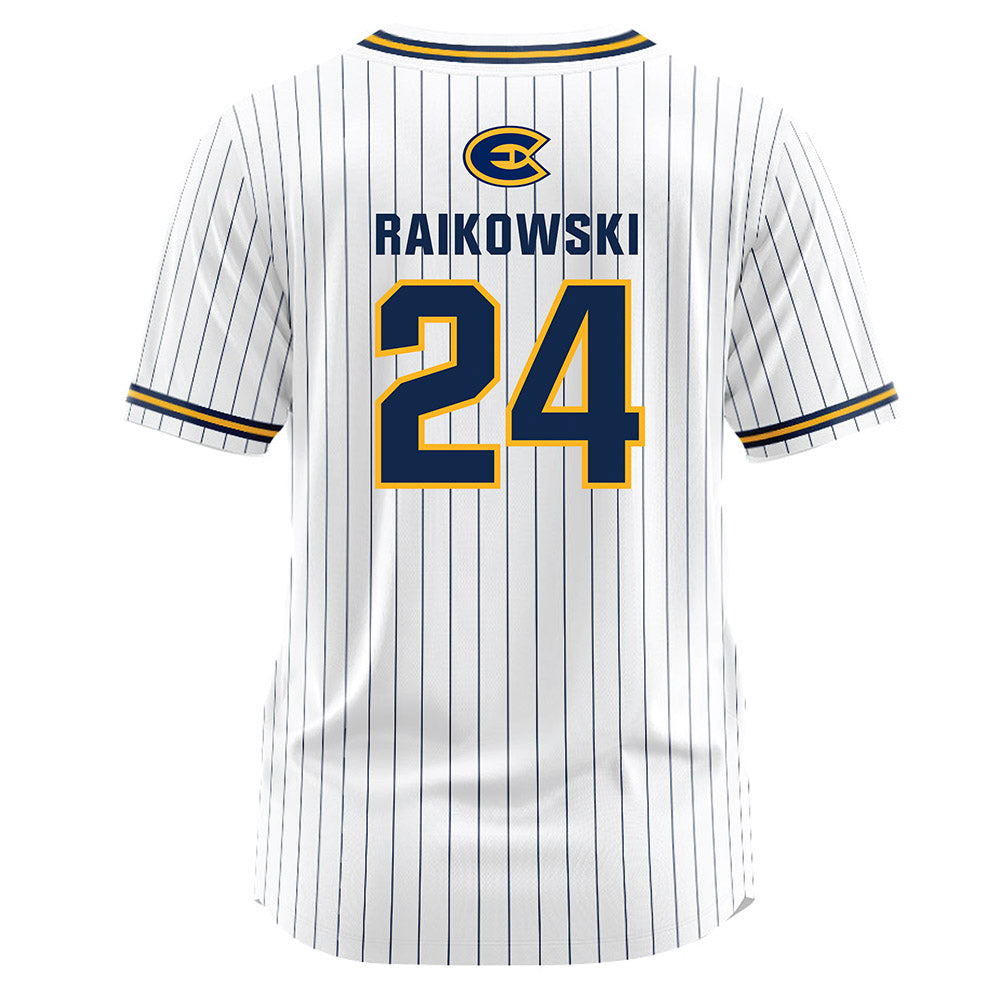 UW Eau Claire - NCAA Softball : Emma Raikowski - White Striped Jersey-1