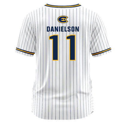 UW Eau Claire - NCAA Softball : Grace Danielson - White Striped Jersey-1