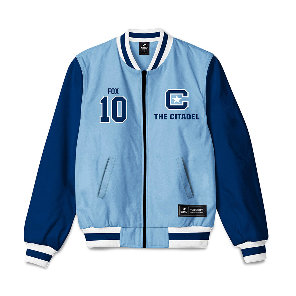 The Citadel - NCAA Men's Basketball : Brody Fox - Bomber Jacket-0