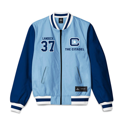 The Citadel - NCAA Baseball : Nathan Landeck - Bomber Jacket-0