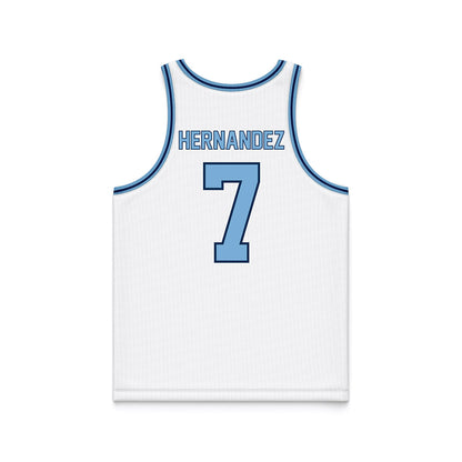 The Citadel - NCAA Men's Basketball : Gabriel Hernandez - White Basketball Jersey-1