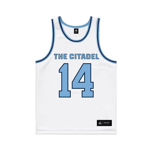 The Citadel - NCAA Men's Basketball : Carter Kingsbury - White Basketball Jersey-0