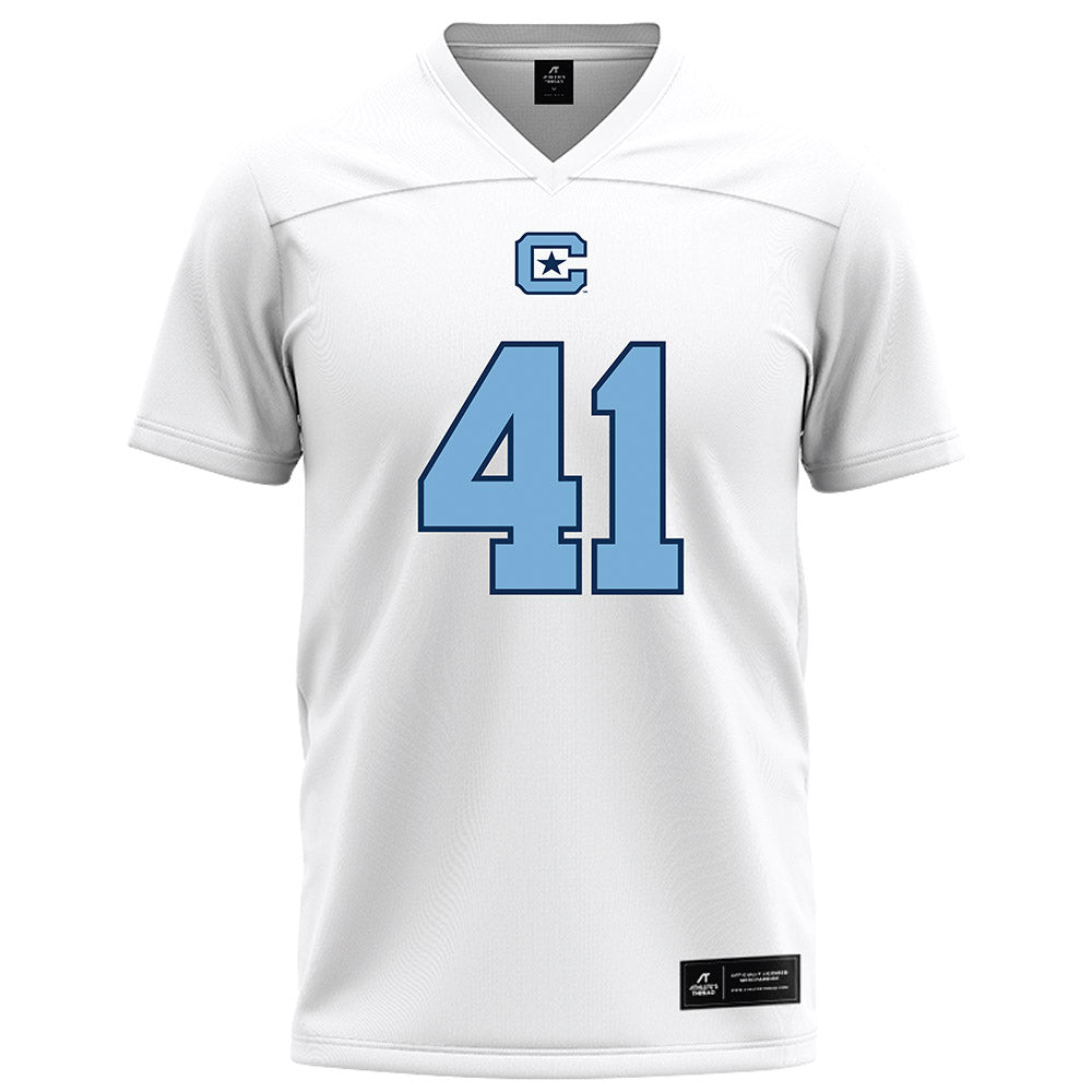 The Citadel - NCAA Football : Andy Young - White Football Jersey-0